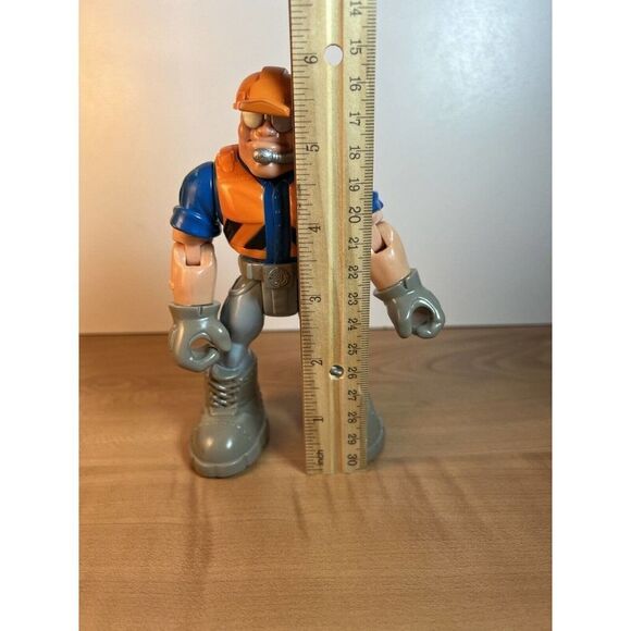 Rescue Heroes Rip Rockefeller Construction Worker Vintage 1998 Action Figure 6” - Picture 5 of 6